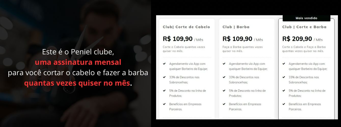 imagem com preço das assinaturas